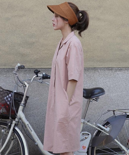 Miniministore(ミニミニストア)の「バイザーハット レディースストローハット(サンバイザー・レディース・ブラウン/ベージュ/アイボリー/ブラック/オフホワイト・FREE)」の8枚目の写真