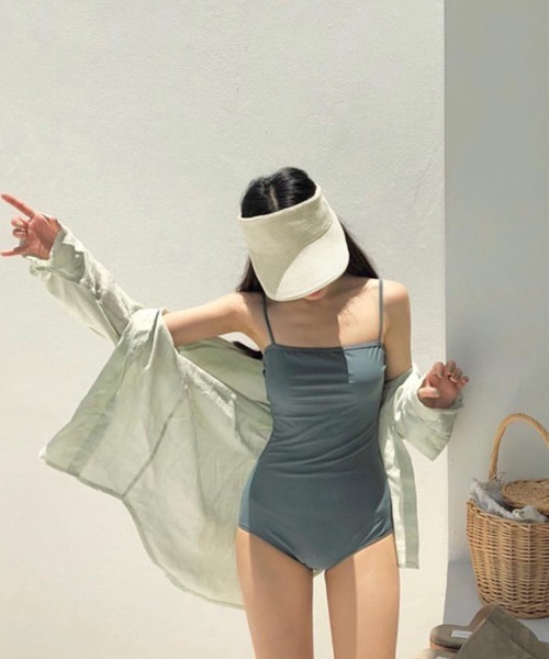 Miniministore(ミニミニストア)の「バイザーハット レディースストローハット(サンバイザー・レディース・ブラウン/ベージュ/アイボリー/ブラック/オフホワイト・FREE)」の13枚目の写真