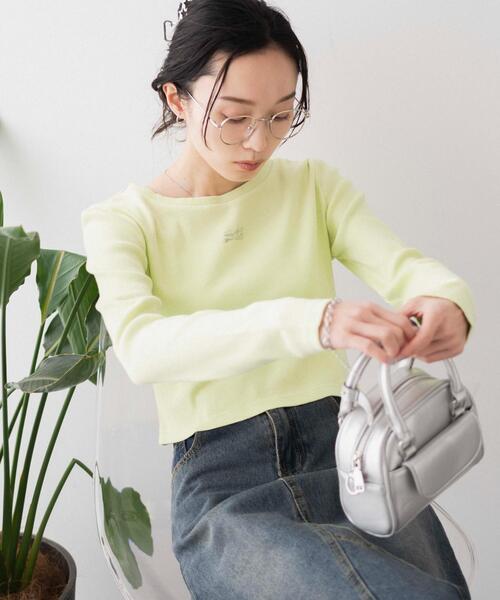 WEGO(ウィゴー)の「WEGO/ヴィンテージウォッシュリブロンT(Tシャツ/カットソー・レディース・オフホワイト/スミクロ/ライム・FREE)」の17枚目の写真