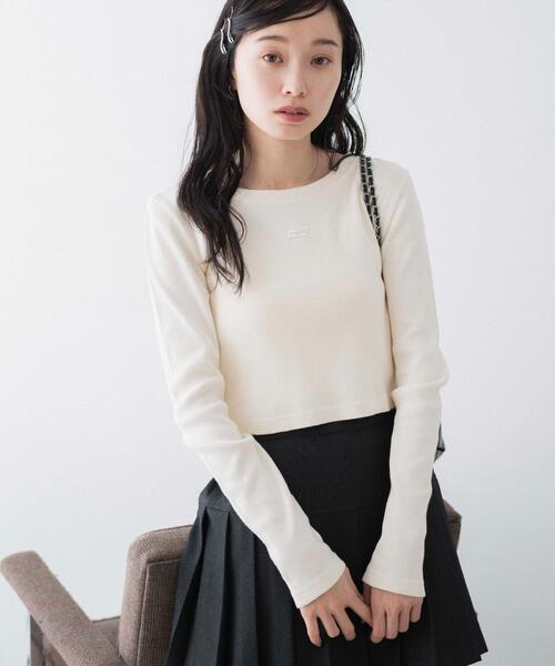 WEGO(ウィゴー)の「WEGO/ヴィンテージウォッシュリブロンT(Tシャツ/カットソー・レディース・オフホワイト/スミクロ/ライム・FREE)」の10枚目の写真