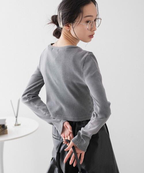 WEGO(ウィゴー)の「WEGO/ヴィンテージウォッシュリブロンT(Tシャツ/カットソー・レディース・オフホワイト/スミクロ/ライム・FREE)」の15枚目の写真