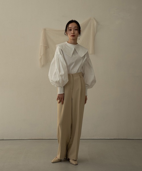 I_am（アイアム）の「removal collar volume sleeve blouse