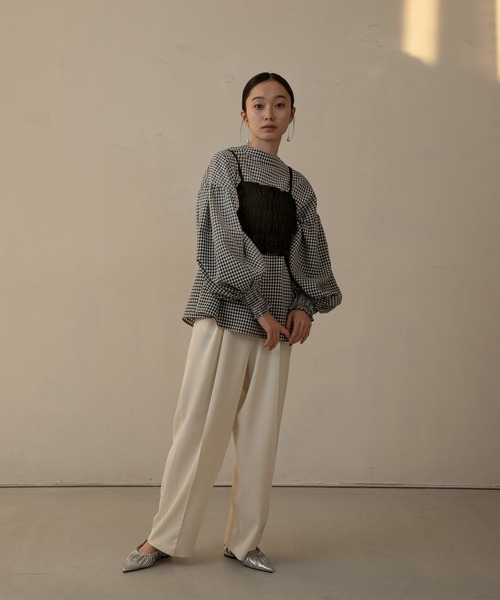 I_am（アイアム）の「removal collar volume sleeve blouse