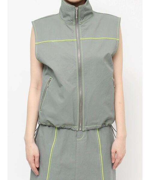 jouetie（ジュエティ）の「ZIPワークベスト【セットアップ対応】（ベスト・レディース・グレー/ピンク・MEDIUM）」の12枚目の写真