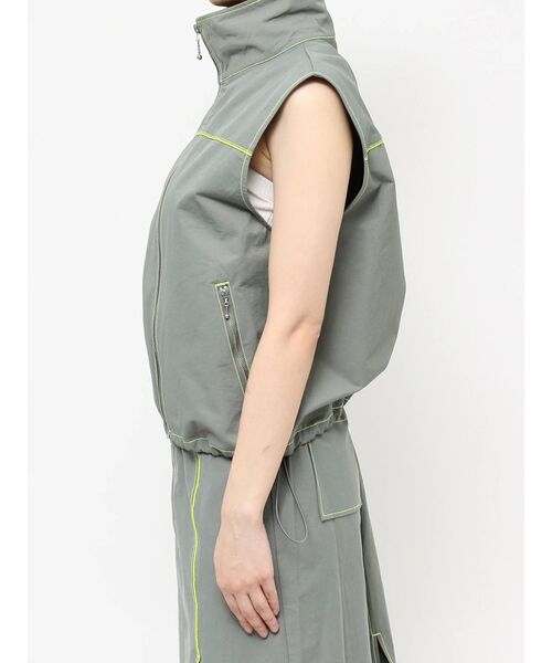 jouetie（ジュエティ）の「ZIPワークベスト【セットアップ対応】（ベスト・レディース・グレー/ピンク・MEDIUM）」の13枚目の写真