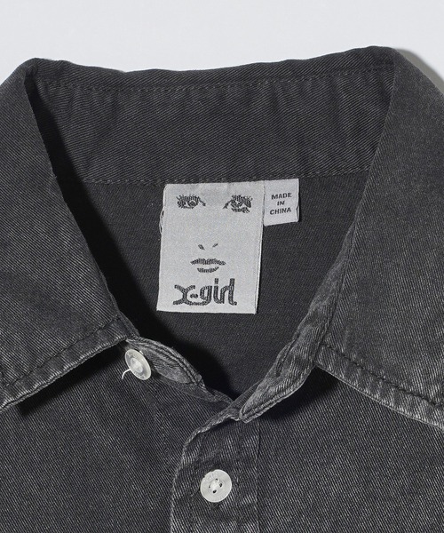 X-girl(エックスガール)の「FACE PIGMENT DYED S/S SHIRT(シャツ/ブラウス・レディース・ブラック/オリーブ/レッド・S/M)」の18枚目の写真