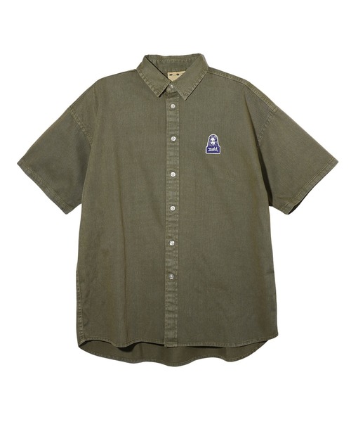 X-girl(エックスガール)の「FACE PIGMENT DYED S/S SHIRT(シャツ/ブラウス・レディース・ブラック/オリーブ/レッド・S/M)」の15枚目の写真