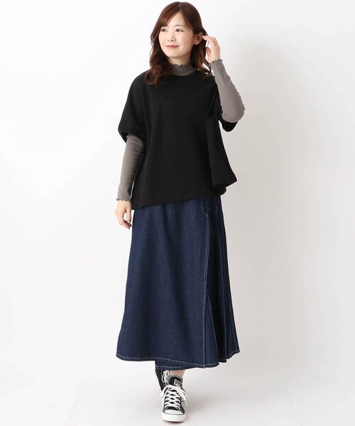 one'sterrace（ワンズテラス）の「裏毛2WAYワイド ベスト（ベスト・レディース・ブラウン系8/アイボリー系8/ブラック系8・02）」の17枚目の写真