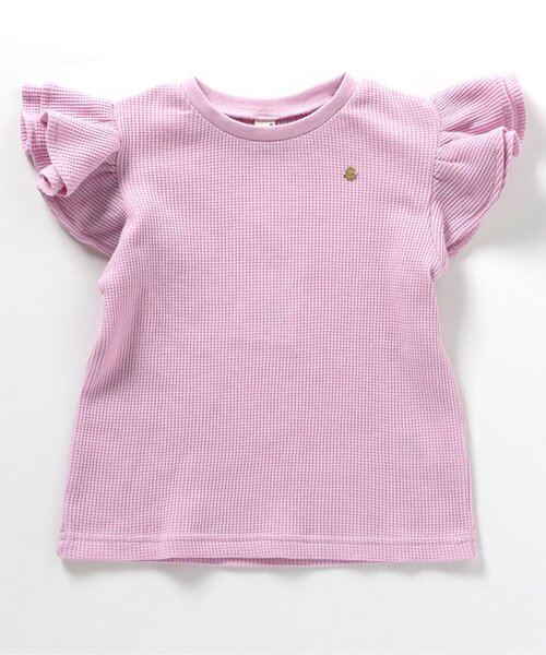 apres les cours(アプレレクール)の「ワッフルフリルTシャツ(Tシャツ/カットソー・キッズ・アイボリー/サックスブルー/その他2/ネイビー/グリーン/ピンク・80/90/100/110/120/130/140)」の15枚目の写真