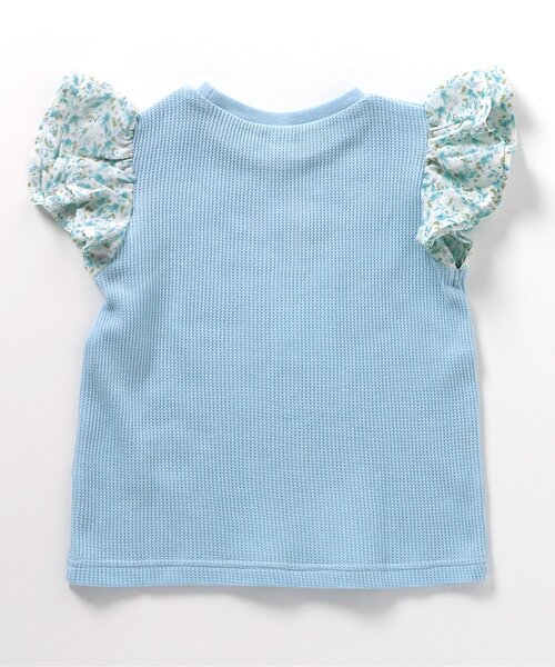 apres les cours(アプレレクール)の「ワッフルフリルTシャツ(Tシャツ/カットソー・キッズ・アイボリー/サックスブルー/その他2/ネイビー/グリーン/ピンク・80/90/100/110/120/130/140)」の17枚目の写真