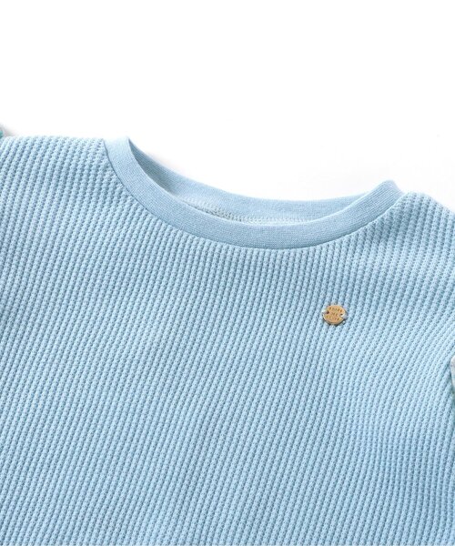 apres les cours(アプレレクール)の「ワッフルフリルTシャツ(Tシャツ/カットソー・キッズ・アイボリー/サックスブルー/その他2/ネイビー/グリーン/ピンク・80/90/100/110/120/130/140)」の18枚目の写真