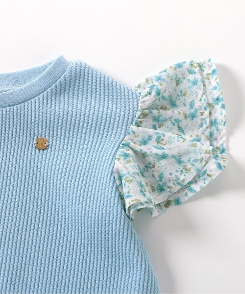 apres les cours(アプレレクール)の「ワッフルフリルTシャツ(Tシャツ/カットソー・キッズ・アイボリー/サックスブルー/その他2/ネイビー/グリーン/ピンク・80/90/100/110/120/130/140)」の19枚目の写真