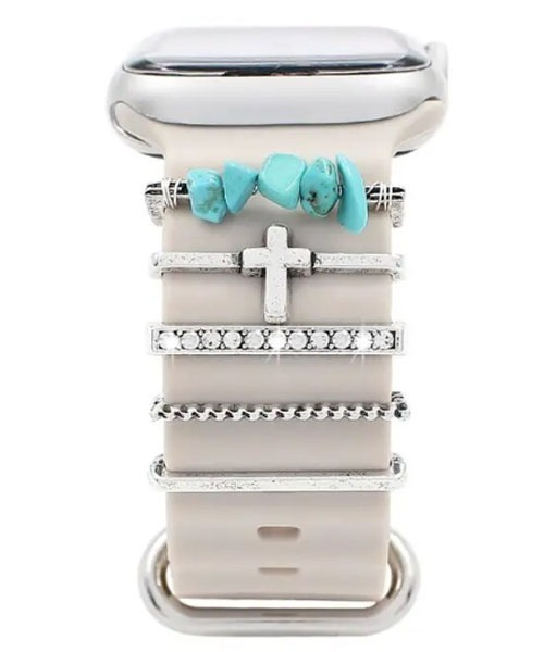 TONE SELECT GOODS（トーンセレクトグッズ）の「【float】Apple Watch/アップルウォッチ/5連 大理石 クロス バンド ベルト アクセサリー（アナログ腕時計・レディース・シルバー/ゴールド/ピンクゴールド・FREE）」の2枚目の写真