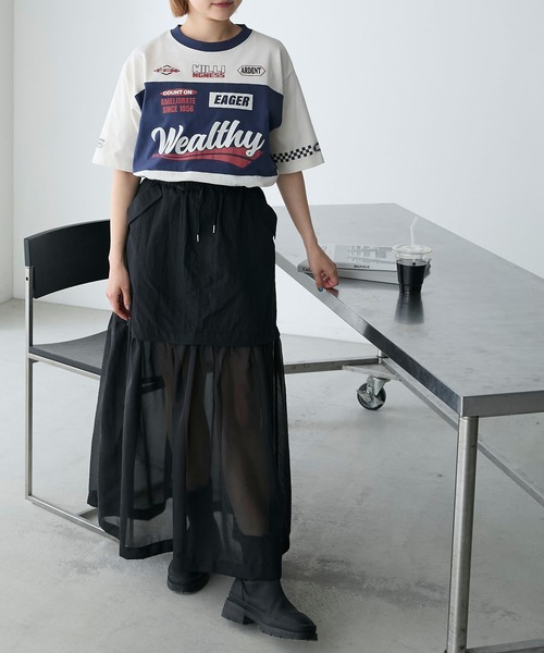 forksy.(フォルクシー)の「【forksy.】モトクロスグラフィックTシャツ(Tシャツ/カットソー・レディース・ライム/ブラック/アイボリー・FREE)」の17枚目の写真