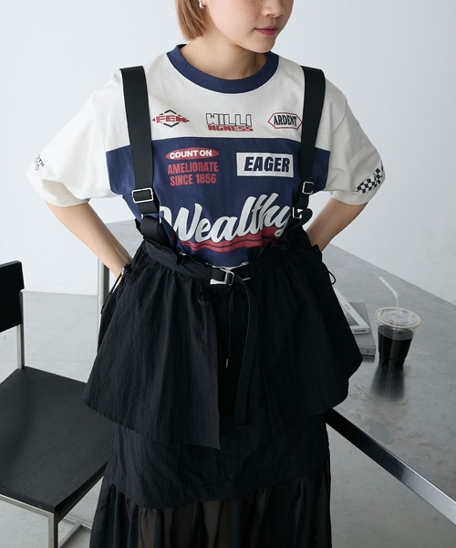 forksy.(フォルクシー)の「【forksy.】モトクロスグラフィックTシャツ(Tシャツ/カットソー・レディース・ライム/ブラック/アイボリー・FREE)」の18枚目の写真