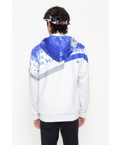パーリーゲイツ ロゴグラデパネルプリント フーディ PEARLY GATES（パーリーゲイツ）の「【PEARLY GATES】ロゴグラデパネル