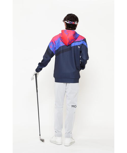 パーリーゲイツ ロゴグラデパネルプリント フーディ PEARLY GATES（パーリーゲイツ）の「【PEARLY GATES】ロゴグラデパネル