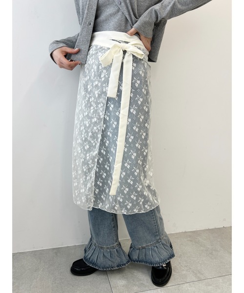 【TOLIGHT×JOURNALSTANDARD】フラワーモチーフラップスカート 追加》【TOLIGHT×JOURNALSTANDARD】 フラワーモチーフラップ