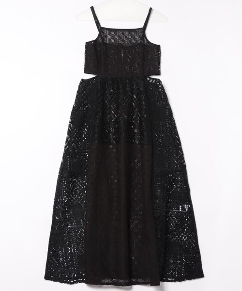 STYLEBLOCK（スタイルブロック）の「レースパッチワークワンピース（ワンピース・レディース・ホワイト/ブラック・M）」の4枚目の写真