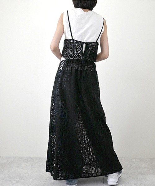 STYLEBLOCK（スタイルブロック）の「レースパッチワークワンピース（ワンピース・レディース・ホワイト/ブラック・M）」の6枚目の写真