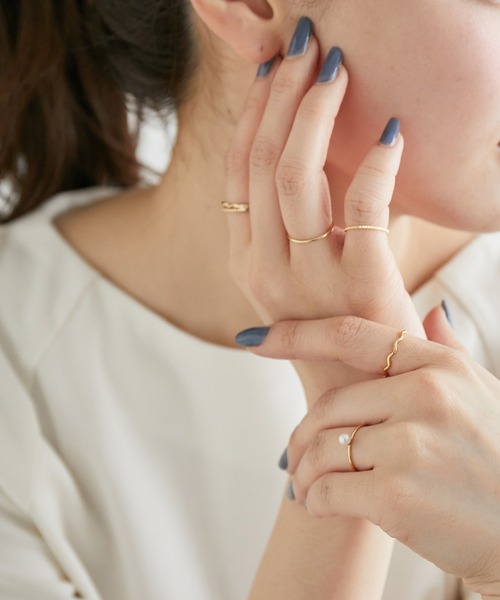 ROPE' PICNIC（ロペピクニック）の「ミニパールデザインリングセット（リング・レディース・シルバー/ゴールド・FREE）」の2枚目の写真