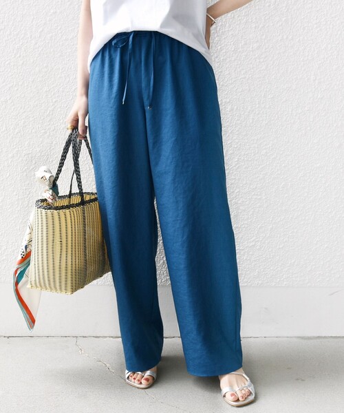 SHIPS（シップス）の「〈手洗い可能〉ツイル ドロスト パンツ（その他パンツ・レディース・ナチュラル/ブラック/スカイブルー/ブルー/レッド/ブラウン/グリーン/グレー/ネイビー/レッド系その他・34/36/38/40）」の8枚目の写真