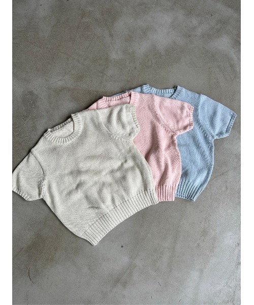 DAIS-Y（デイジー）の「サマー半袖ニット（ニット/セーター・レディース・ライトブルー/アイボリー/ピンク・FREE）」の17枚目の写真