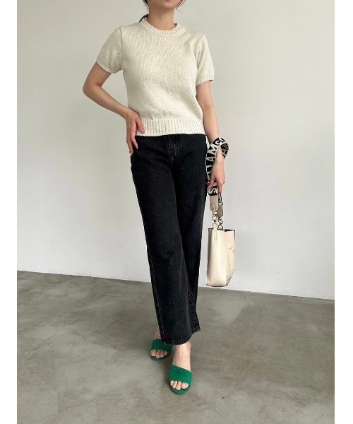 DAIS-Y（デイジー）の「サマー半袖ニット（ニット/セーター・レディース・ライトブルー/アイボリー/ピンク・FREE）」の18枚目の写真