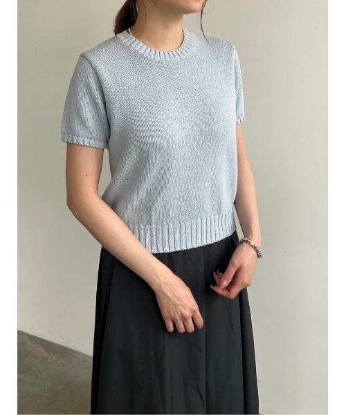 Re:EDIT｜ダブルジップ半袖ニットトップス | Rakuten Fashion