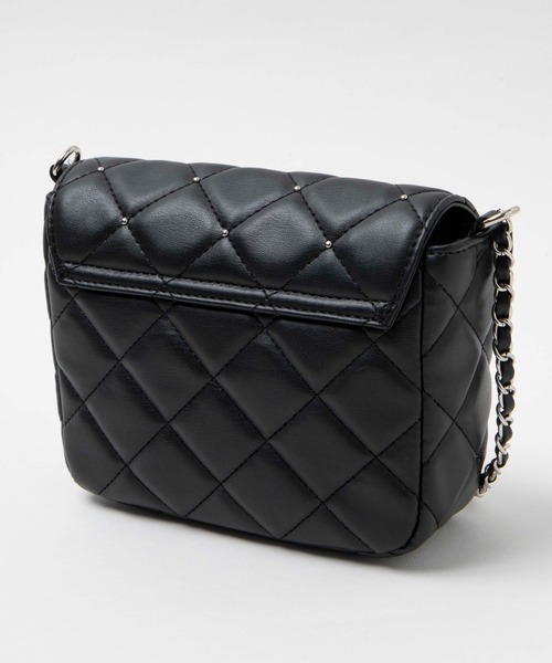 WEGO（ウィゴー）の「WEGO/スタッズ付きキルティングショルダー（ショルダーバッグ・レディース・ホワイト/ブラック・FREE）」の9枚目の写真