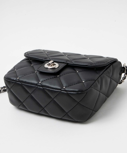 WEGO/スタッズ付きキルティングショルダー（ショルダーバッグ