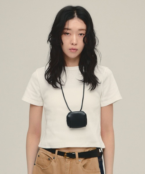 eL（エル）の「【eL】Rib Just Tee/105145（Tシャツ/カットソー・レディース・ブルー/ホワイト/ブラック/イエロー系その他/ブルー系その他/レッド・FREE）」の2枚目の写真