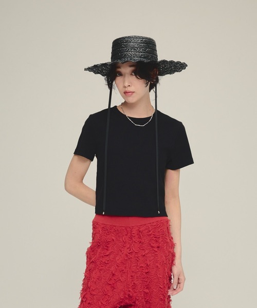 eL（エル）の「【eL】Rib Just Tee/105145（Tシャツ/カットソー・レディース・ブルー/ホワイト/ブラック/イエロー系その他/ブルー系その他/レッド・FREE）」の16枚目の写真