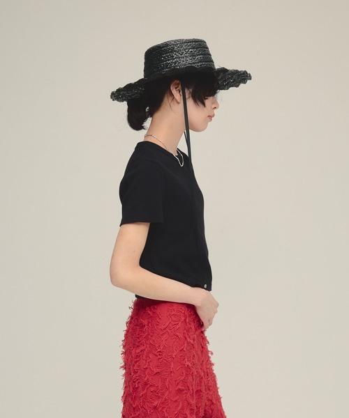 eL（エル）の「【eL】Rib Just Tee/105145（Tシャツ/カットソー・レディース・ブルー/ホワイト/ブラック/イエロー系その他/ブルー系その他/レッド・FREE）」の15枚目の写真