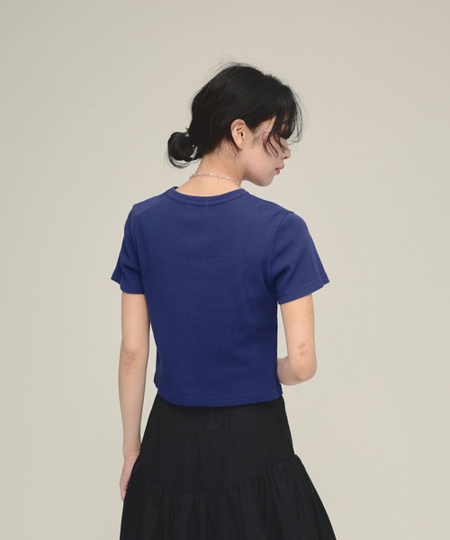 eL（エル）の「【eL】Rib Just Tee/105145（Tシャツ/カットソー・レディース・ブルー/ホワイト/ブラック/イエロー系その他/ブルー系その他/レッド・FREE）」の22枚目の写真