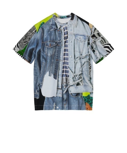 JNBY(ジェーエヌビーワイ)の「Eye-catching Printed Loose-fit Cotton T-shirt(Tシャツ/カットソー・レディース・ブラック系その他/ブルー系その他4/ピンク系その他5・38/36)」の16枚目の写真