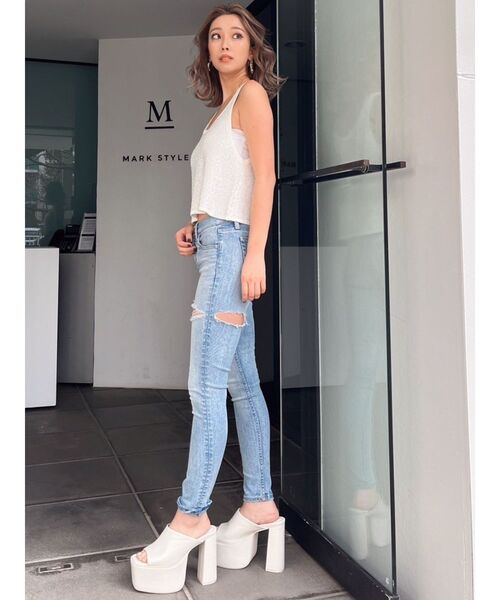 GYDA（ジェイダ）の「ラメスパンコールLOOSEニットタンクトップ（タンクトップ・レディース・ベージュ/オフホワイト/ブラック・FREE）」の5枚目の写真