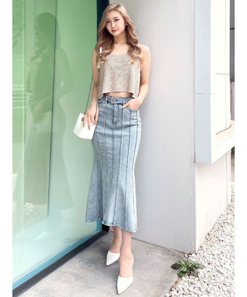 GYDA（ジェイダ）の「ラメスパンコールLOOSEニットタンクトップ（タンクトップ・レディース・ベージュ/オフホワイト/ブラック・FREE）」の19枚目の写真