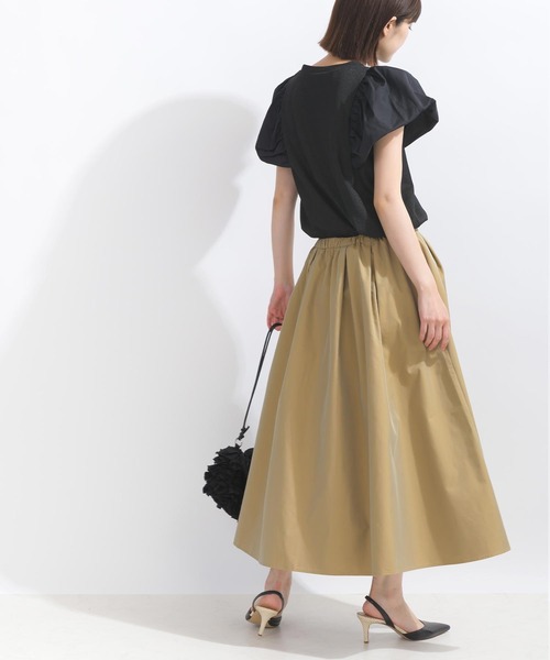 PICCIN（ピッチン）の「【WEB限定】ボリュームスリーブシアーラメテレコプルオーバー（Tシャツ/カットソー・レディース・ブラック/オフホワイト・L/M）」の12枚目の写真