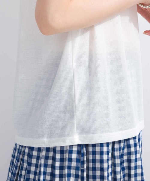 PICCIN（ピッチン）の「【WEB限定】ボリュームスリーブシアーラメテレコプルオーバー（Tシャツ/カットソー・レディース・ブラック/オフホワイト・L/M）」の21枚目の写真