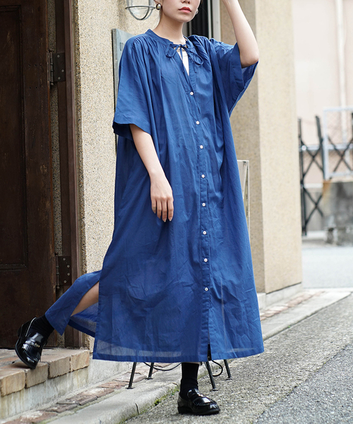 レディース コットン シャツ ワンピース SHENERY（シーナリー）の「コットンマキシシャツワンピース