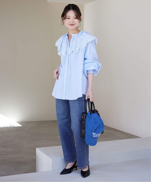 SLOBE IENA（スローブイエナ）の「《追加6》LE DENIM ストレートパンツ（デニムパンツ・レディース・ブルー/サックスブルー・40/38/36/34）」の6枚目の写真
