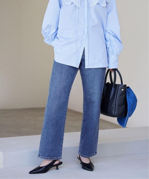 SLOBE IENA（スローブイエナ）の「《追加6》LE DENIM ストレートパンツ（デニムパンツ・レディース・ブルー/サックスブルー・40/38/36/34）」の10枚目の写真