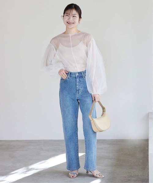 SLOBE IENA LE DENIM ストレートパンツ グレー 38 SLOBE IENA /LE DENIM ストレートパンツ SLOBE IENA LE DENIM