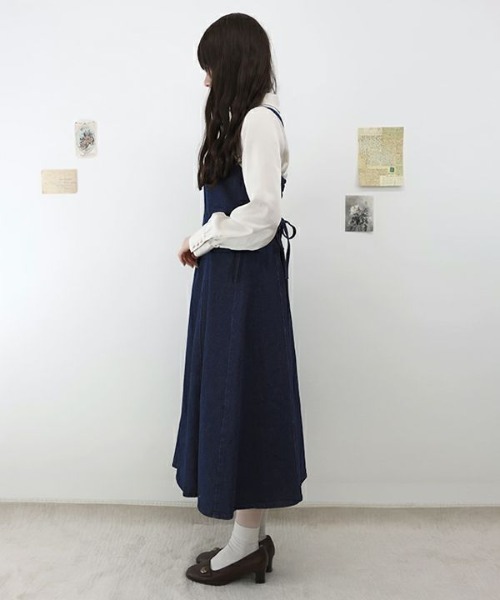 an another angelus（アンアナザーアンジェラス）の「ビスチェ切替デニムジャンパースカート/ananotherangelus（ジャンパースカート・レディース・ブルー/インディゴブルー・FREE）」の19枚目の写真