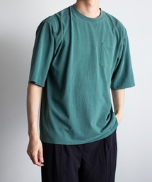 【SELECT】IR:16/-天竺 ピグメント加工 ポケットTEE