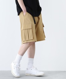n'OrLABEL（ノアールレーベル）の「【機能素材】『撥水ナイロンハーフカーゴパンツ』（カーゴパンツ）」