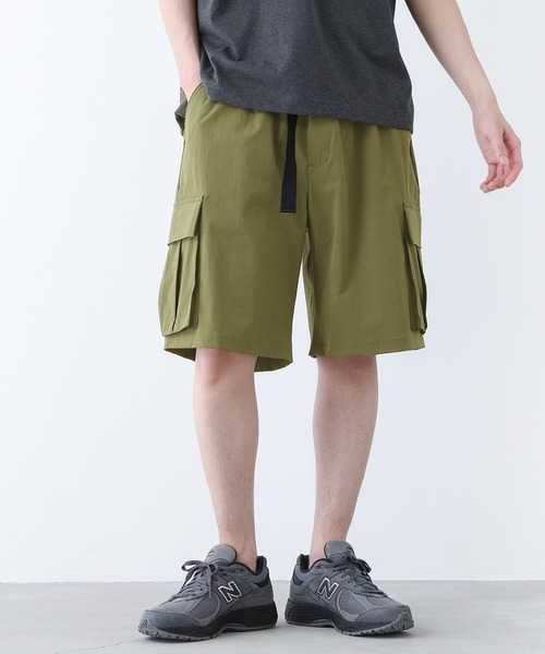 n'OrLABEL(ノアールレーベル)の「【撥水】ナイロンハーフカーゴパンツ(カーゴパンツ・メンズ・ブラック/カーキ/ベージュ・XL/L/M)」の1枚目の写真