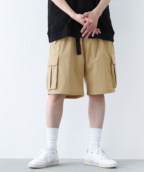 n'OrLABEL(ノアールレーベル)の「【撥水】ナイロンハーフカーゴパンツ(カーゴパンツ・メンズ・ブラック/カーキ/ベージュ・XL/L/M)」の5枚目の写真