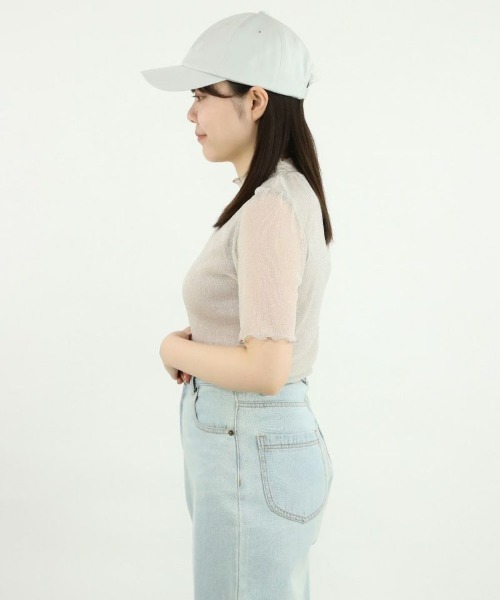 F i.n.t（フィント）の「シアーラメトップス/fint（Tシャツ/カットソー・レディース・ブラック/シルバー/ライトピンク/ライトベージュ・FREE）」の13枚目の写真